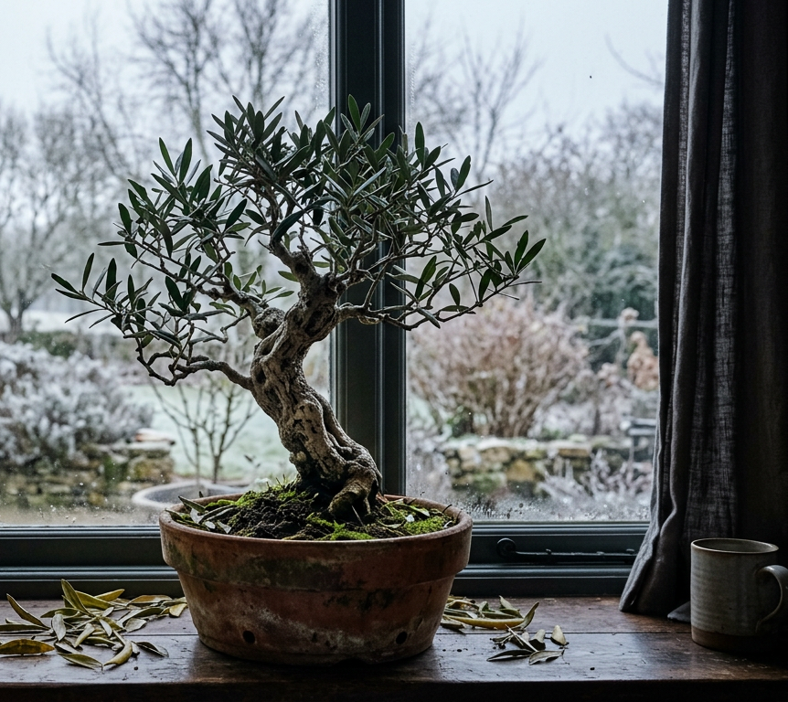 Why Is My Olive Tree Bonsai Dropping Leaves? ( Proven Winter Care Guide ) 2 olive tree bonsai dropping leaves